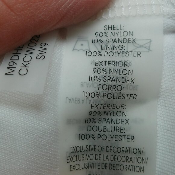 Calvin Klein Women’s White Lace Overlay Top Size XL - Picture 7 of 8